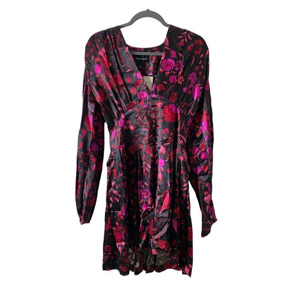 NWT Sabina Musayev Danica Dark Floral Mini Dress - Picture 4 of 7